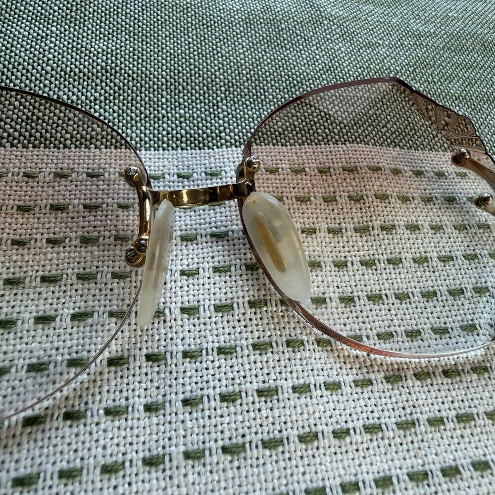 Vintage Eye Glasses Multi-Facets Cosmos 70s GEP 22 Kts Gold Women’s France - Picture 8 of 13